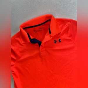 Under Armour Boys Bright Orange Polo SZ MD